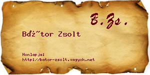 Bátor Zsolt névjegykártya