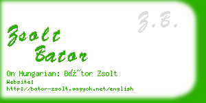 zsolt bator business card